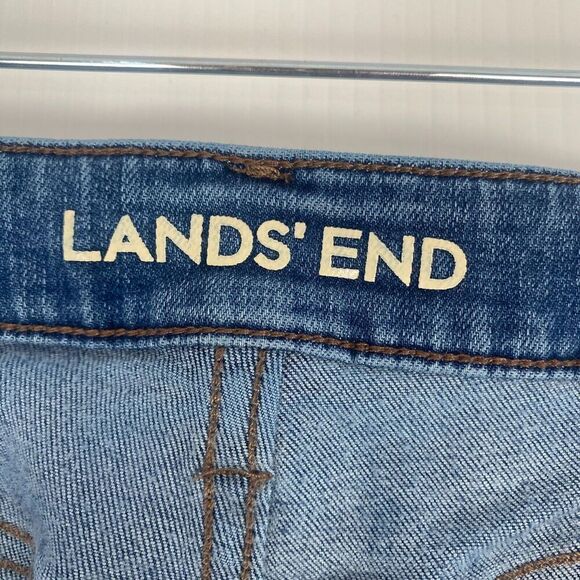 Lands End Women's Size 8 Blue Jeans Stretch Pockets Mid Rise Pre Owned - Picture 10 of 16